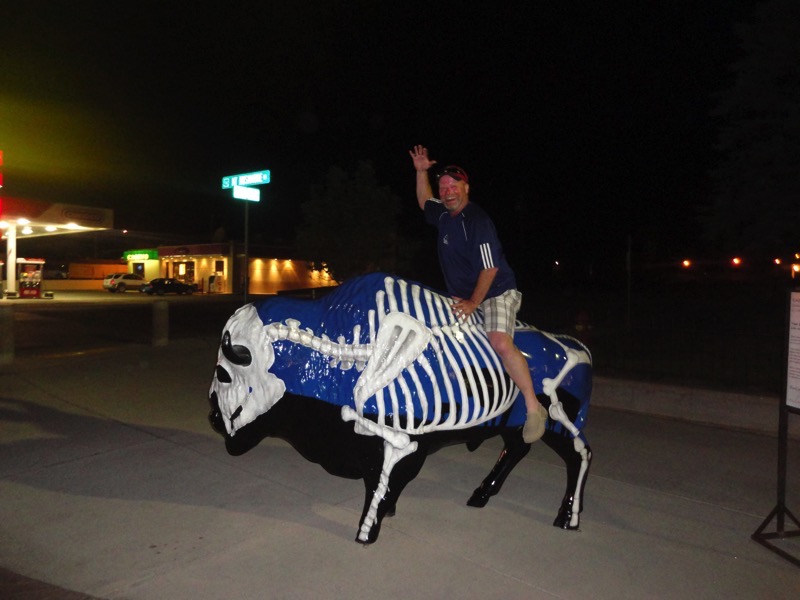 Steve rides the Buffalo