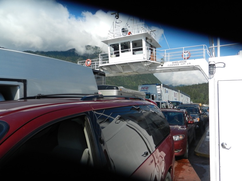 On the ferry at Shelter Bay