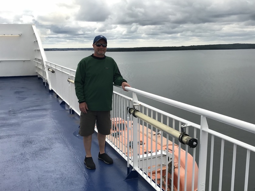 On the ferry