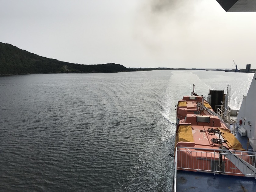 On the ferry