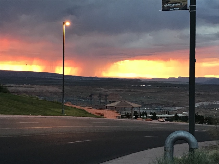 Page and incoming rain