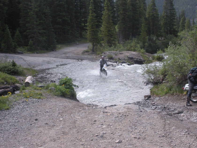 Creek crossing near camp bird