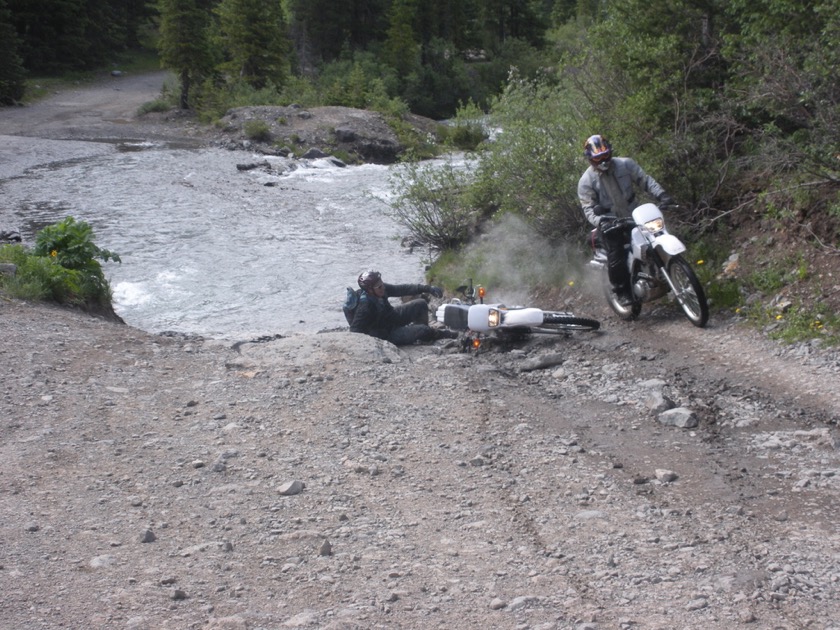 Creek crossing near camp bird