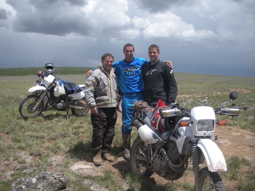 My two sons (Dad is the little one on the left) on Jarosa Mesa