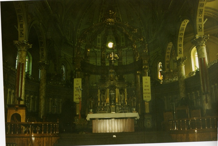 Inside the church