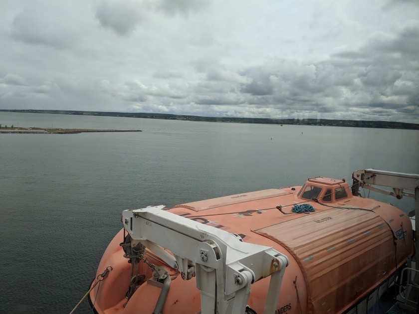 On the ferry